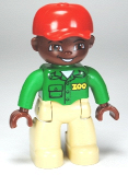 LEGO 47394pb146 Duplo Figure Lego Ville, Male, Tan Legs, Green Top with 